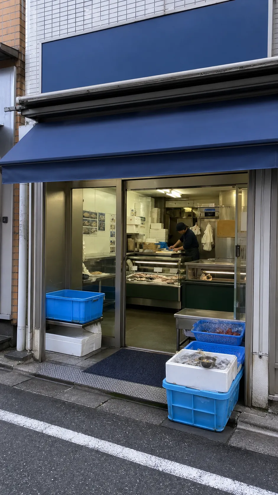 鮮魚店の素材写真